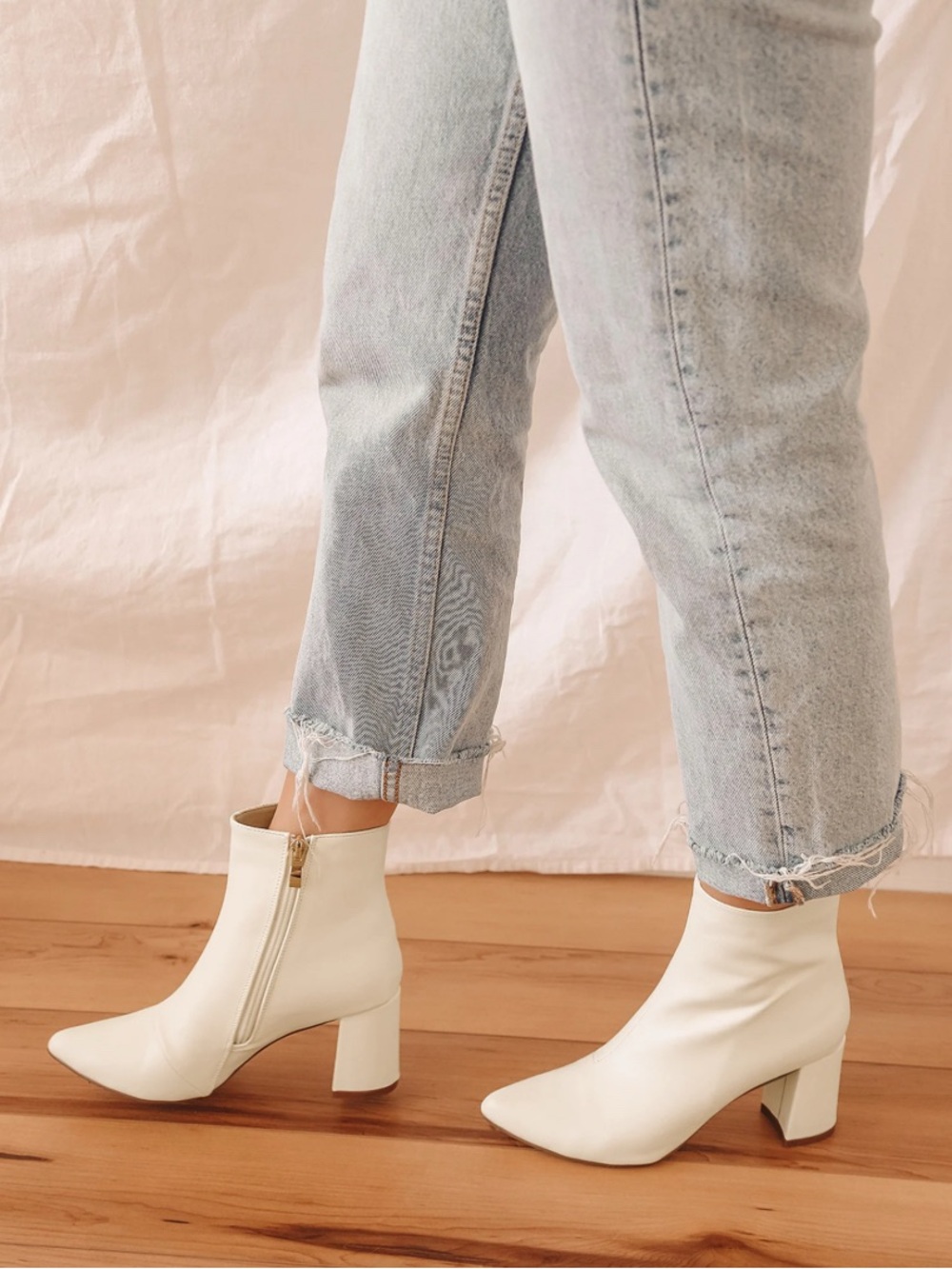 NWT Off White Heeled Ankle Boot